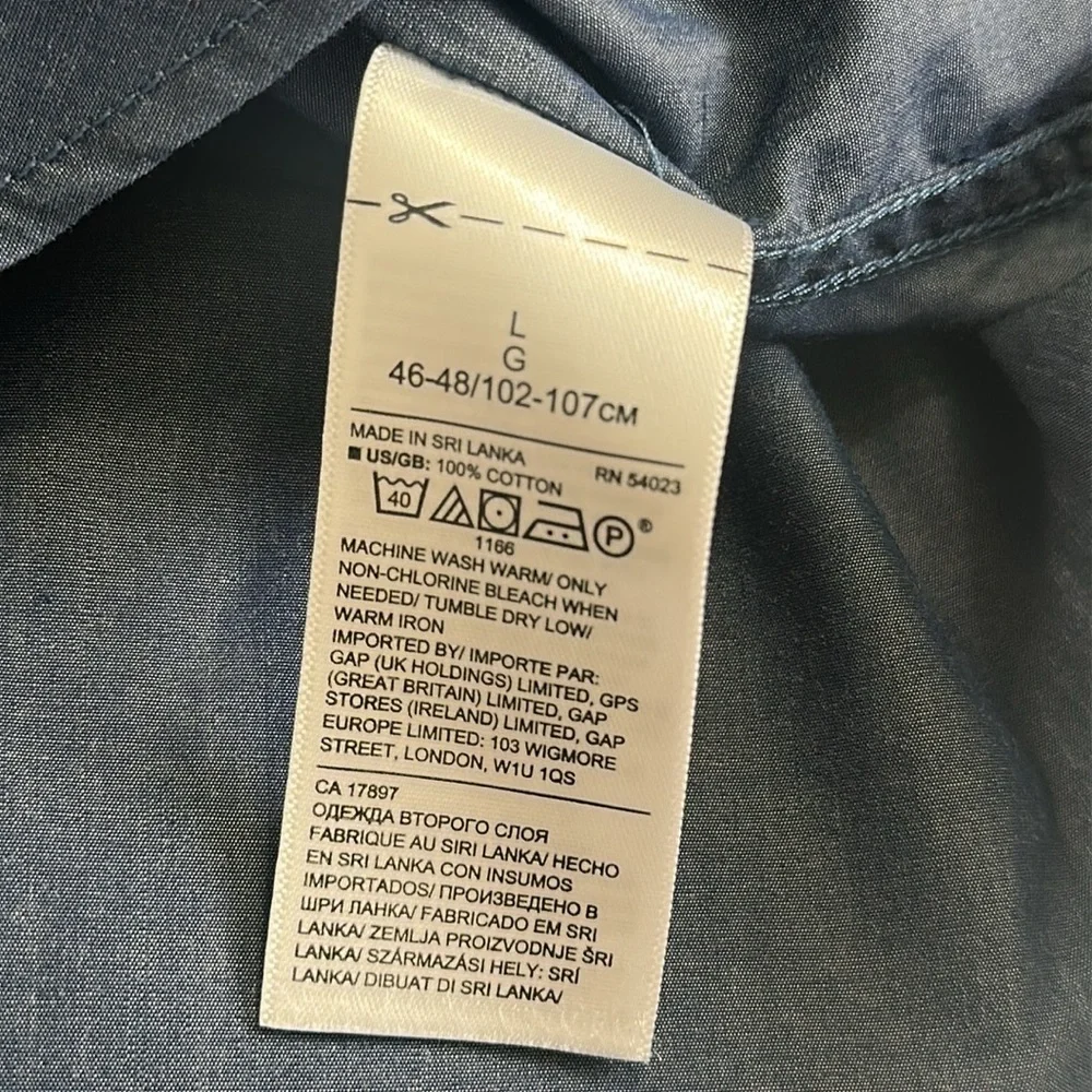 Banana Republic Luxe Poplin Shirt Slim Fit Short Sleeve Button‎ Down Mens Large